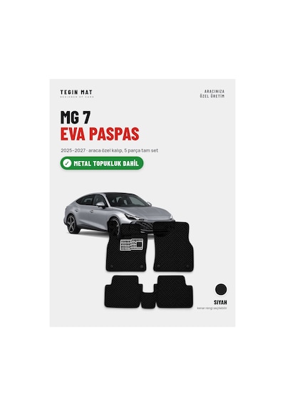 Mg 7 Eva Oto Paspas Tam Set 2025 2027 Siyah Metal Topukluk Dahil