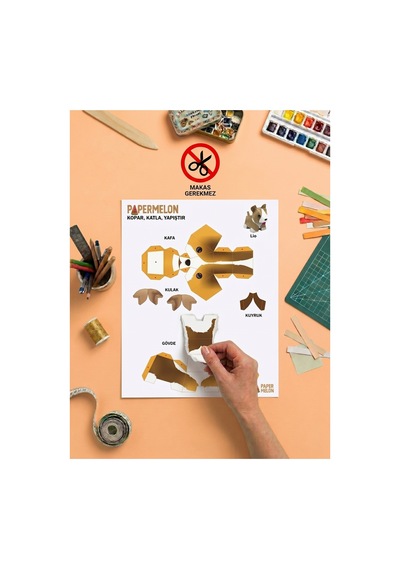 Sevimli Köpekler Origami Seti, Kağıt Katlama Seti Paper Craft, Ebeveyn Çocuk Aktiviteleri