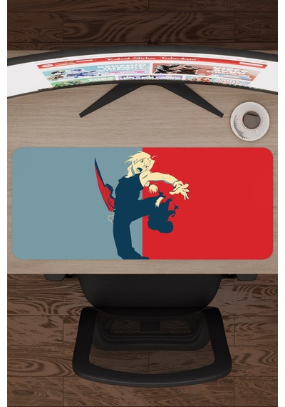 Fullmetal Alchemist Anime V4 - 70x30 Xl Gaming Kauçuk Kaymaz Taban Mouse Pad Fare Altlığı