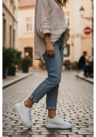 Enoch Erkek Ve Kadın Spor Ayakkabı Tam Ortopedik Tabanlı Bembeyaz Full White Şık Sneaker Beyaz Enoch Erkek Ve Kadın Spor Ayakkabı Tam Ortopedik Tabanlı Bembeyaz Full White Şık Sneaker Beyaz