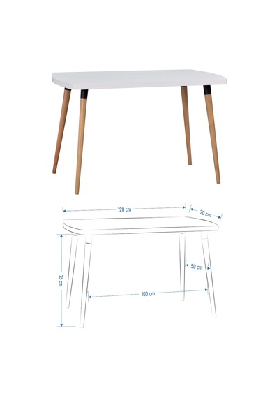 Vilinze Eames Sandalye-bank Argos Ahşap Mdf Sabit Mutfak Masası Takımı - 70x120 Cm Beyaz Vilinze Eames Sandalye-bank Argos Ahşap Mdf Sabit Mutfak Masası Takımı - 70x120 Cm Beyaz