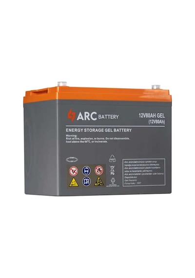 Arc Battery 12 Volt 80 Amper Jel Akü Üretim Yılı:2024