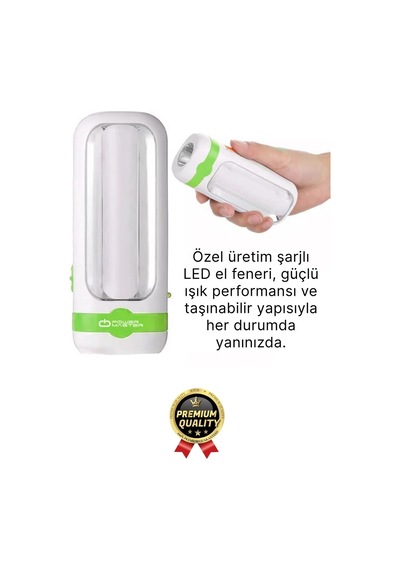 Özel Üretim Dayanıklı Güçlü Aydınlatma Taşınabilir Kamp İki Kademeli 600 Mah Şarjlı Led El Feneri Beyaz