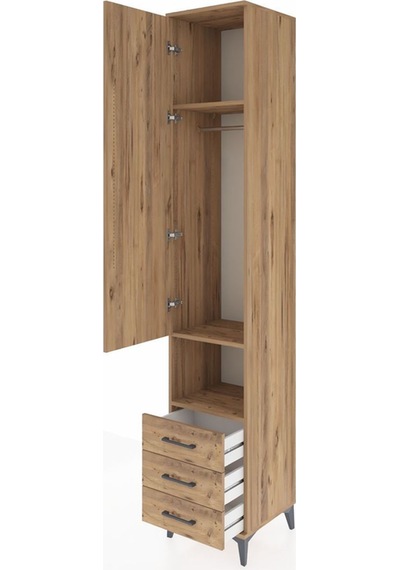 Hyperion Dolap 3 Raflı 3 Çekmeceli Tek Kapaklı 44x44x243 Çam-çam Atlas Çam Hyperion Dolap 3 Raflı 3 Çekmeceli Tek Kapaklı 44x44x243 Çam-çam Atlas Çam