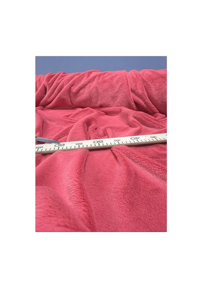 Toscana Tavşan Çilek Pembesi Peluş Kumaş Yumuşak Dokulu Dekoratif 50x150 Cm Çilek Çilek
