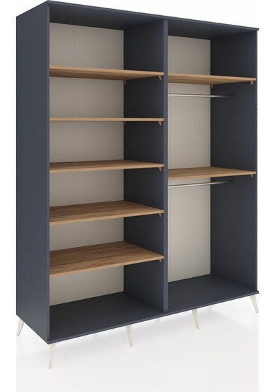 Kronos Gardrop 7 Raflı 2 Askılı 176x59x221 Antrasit-antrasit/çam Antrasit/çam Kronos Gardrop 7 Raflı 2 Askılı 176x59x221 Antrasit-antrasit/çam Antrasit/çam