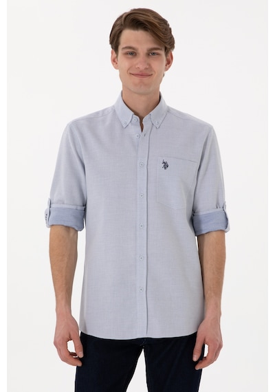 U.S. Polo Assn. Erkek Lacivert Regular Fit Cepli Gömlek 50306340-VR033