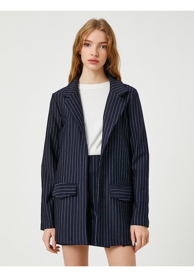 Koton Blazer Ceket Uzun Cep Detaylı Çizgili Lacivert Çizgili 3sal90002ık 3SAL90002IK7S0 Lacivert Koton Blazer Ceket Uzun Cep Detaylı Çizgili Lacivert Çizgili 3sal90002ık 3SAL90002IK7S0 Lacivert