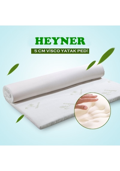 Uzunbebe Heyner 90X190 Bamboo Visco Yatak Pedi 90X190 Ortopedik Visco Ped