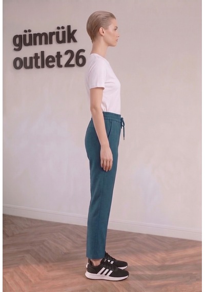 Zeze Kadın İpli Pantolon Yeşil