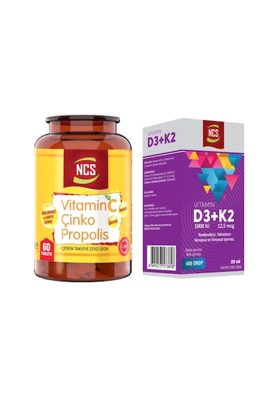 Vitamin C Çinko Propolis 60 Tablet+vitamin D3 K2 20 Ml