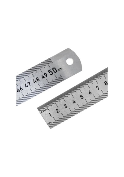 Tuhafiyecimiz Çelik Cetvel Seti, Düz Metal Cetvel 3 Adet 30-50-100 Cm Metalik Genel