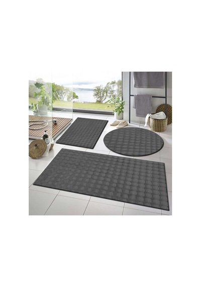 Raschel Carpet Balat Halı Kaymaz Taban Yıkanabilir Bubble Peluş Banyo Paspası Çok Renkli