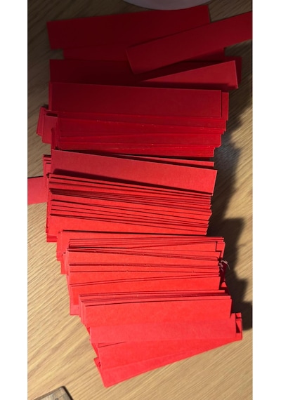 Parfüm Koku Test Kağıdı 50 Li Paket Parfüm Deneme Strip Kağıdı, Kırmızı Koku Test Çubuğu