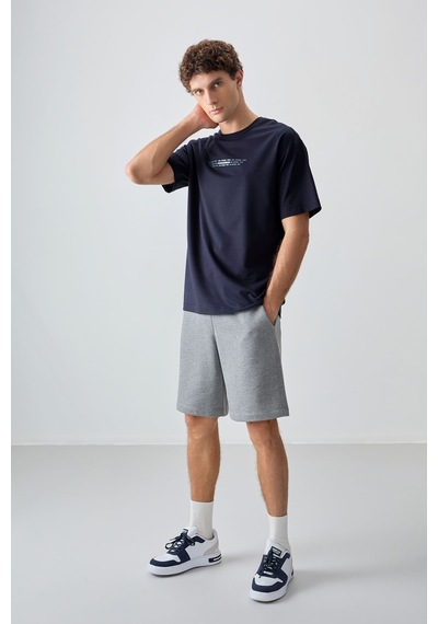 Air Jones Tommy Life Lacivert Pamuklu Kalın Yumuşak Dokulu Oversize Fit Baskılı Erkek T-shirt - 88374 Lacivert Air Jones Tommy Life Lacivert Pamuklu Kalın Yumuşak Dokulu Oversize Fit Baskılı Erkek T-shirt - 88374 Lacivert