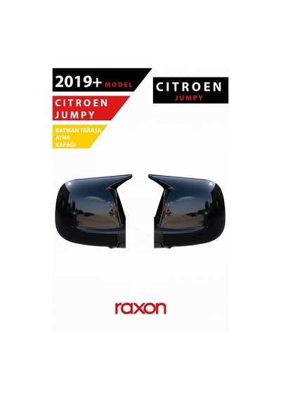 Citroën Jumpy 2019+ Batman & Yarasa Ayna Kapağı Parlak Piano Black Sport