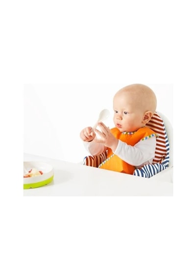 Börja Bebek Mama Kaşığı 2 Li Paket Beslenme Kaşığı 2 Adet Çok Renkli