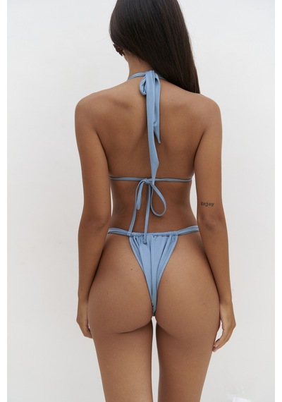 Mai Collection Mai Studios Co. Dahlia Askısı Düğüm Detaylı Mavi Bikini Üstü Mavi