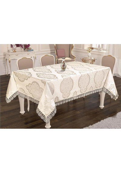 Atak Cemre Jakarlı Dertsiz Yemek Masa Örtüsü 160 X 220 001