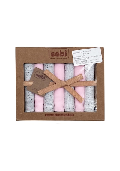 Sebi Bebe Müslin Bebek Ağız Mendili 7'li 2009 Pembe