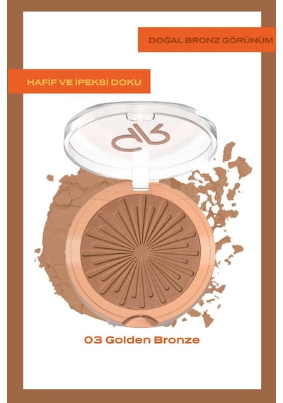 Sun Bright Bronzer Powder No: 03 Golden Bronze - Bronzlaştırıcı Pudra