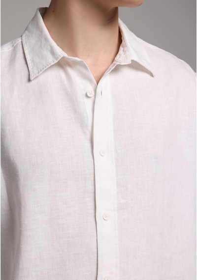 Colin's Colins Regular Fit Shirt Neck Düz Erkek Beyaz Uzun Kol Gömlek Cl1080090 Q1.v1 Wht