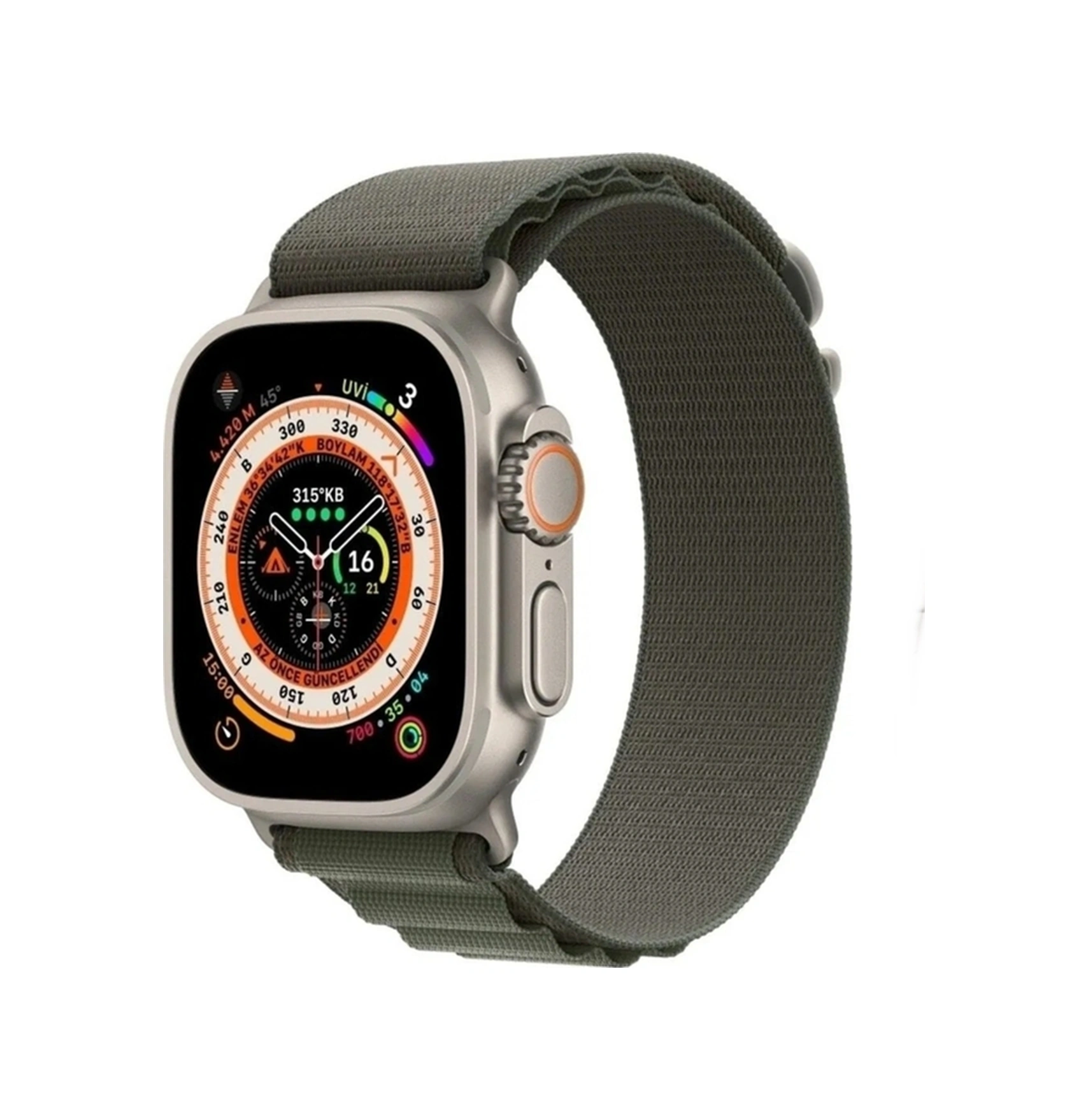 Adige Apple Uyumlu Watch  11 46mm Kordon Kayış Kumaş Alpine