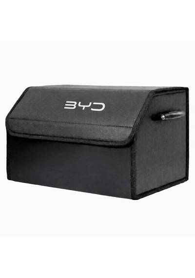 Byd Marka Logolu Oto Bagaj Organizer Çanta Oto Bagaj Çantası 2 Bölmeli Suni Deri 48 Cm X 31 Cm X 29 Cm
