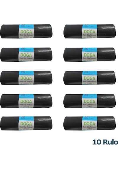 Ecoplast Jumbo Boy Siyah Çöp Torbası Poşeti - 300 G - 90 L - 80 x 110 CM / 10 Adetlik 10 Rulo