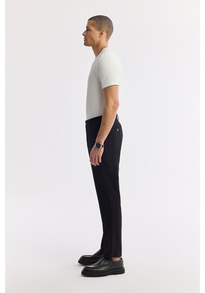 Avva Erkek Siyah Yandan Cepli Beli Lastikli Soft Touch Comfort Slim Fit Pantolon A51y3217