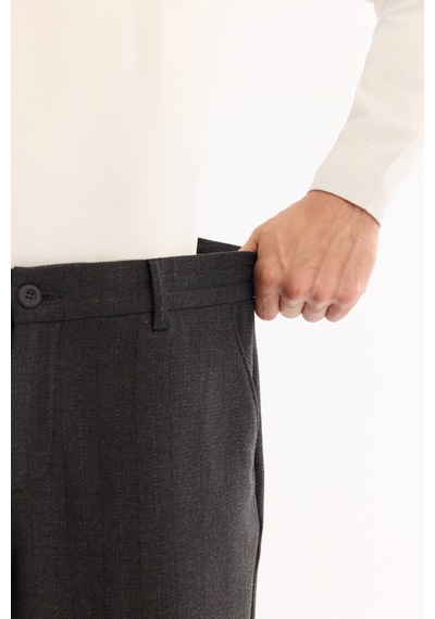 Avva Erkek Antrasit Yanı Lastikli Kolay Ütülenen Slim Fit Pantolon A52y3040