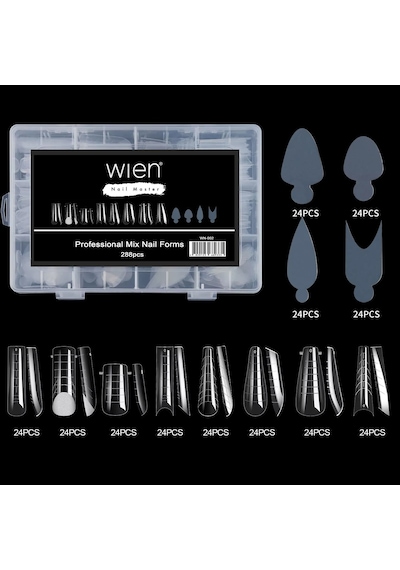 Protez Tırnak Üst Form Jel Polygel Acrygel - Akrijel Ve Polijel İçin Üst Form Şablon 288li Wn-002