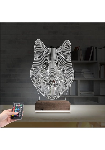 Luvivia Kurt 3d Lamba - Masa Gece Lambası Şeffaf