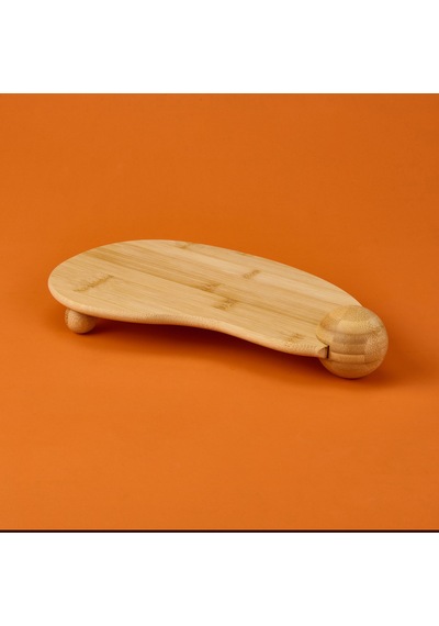 Mienn Bambu Oval Sunumluk - Açık Kahverengi - 33 Cm Çok Renkli