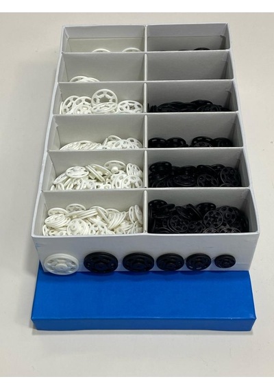 Çıtçıt / Plastik Çıtçıt / 5 Boylu / Siyah Ve Beyaz/ 400 Adet