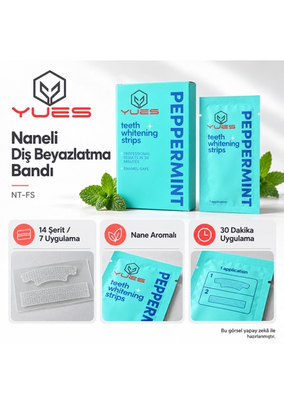 Yues Naneli Diş Beyazlatma Bandı 14 Şerit 7 Uygulama Nt-fs
