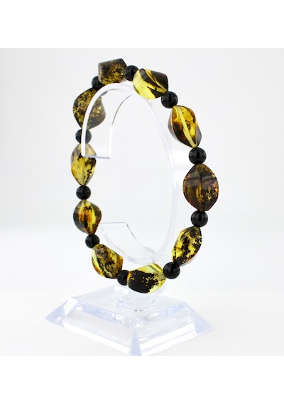 Kehribar Bileklik Özel Tasarım Ambergold Blk23-37 Çok Renkli