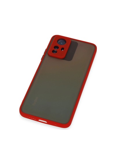 Gld-spt- Newface Xiaomi Redmi Note 12s Kılıf Montreal Silikon Kapak - Kırmızı