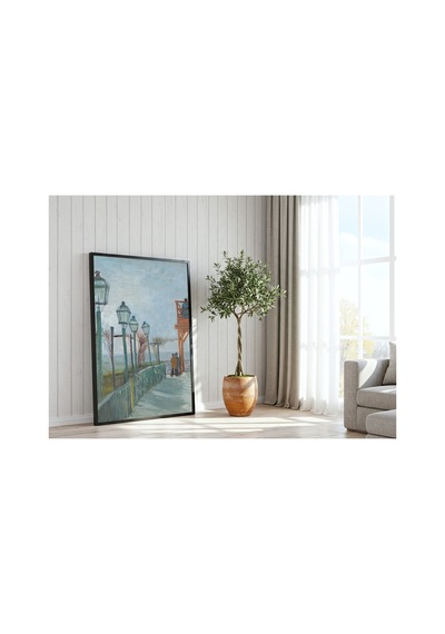 Klasik Sanat Van Gogh Moulin De Blute-fin Terası Çerçevesiz Poster 21x30 Cm A4 Tablo Yağlı Boya