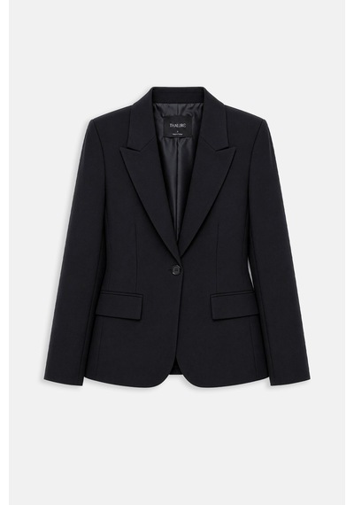 Thalure Kadın Siyah Vücuda Oturan Klasik Blazer