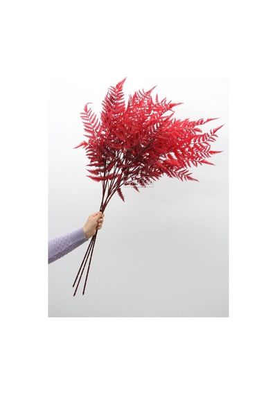 Yapay Retro Uzun Eğrelti Dalı 100 Cm Bordo