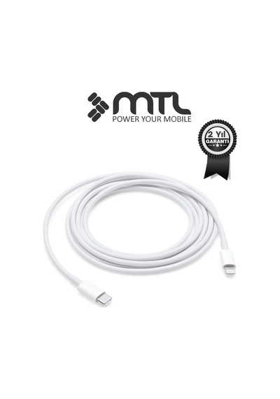 27w Usb To Lightning Hızlı Şarj Ve Data Kablosu Beyaz Mt2601