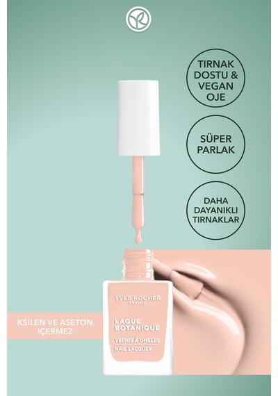Yves Rocher Laque Botanique Ultra Parlak Renkli Oje - 20 İnci Pembesi Tırnak Dostu & Vegan