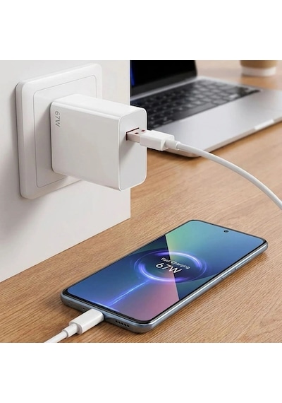 Buffer 67w Hızlı Şarj Adaptörü Usb To Type-c Pd Destekli, Akıllı Hızlı Şarj Başlığı, Güvenli Güç