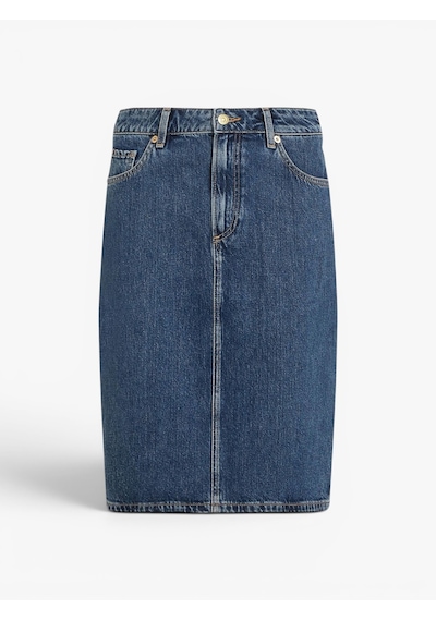 Tommy Hilfiger Dnm Dee Straıght Knee Rw Skırt Kadın Mavi Etek - Ww0ww45666