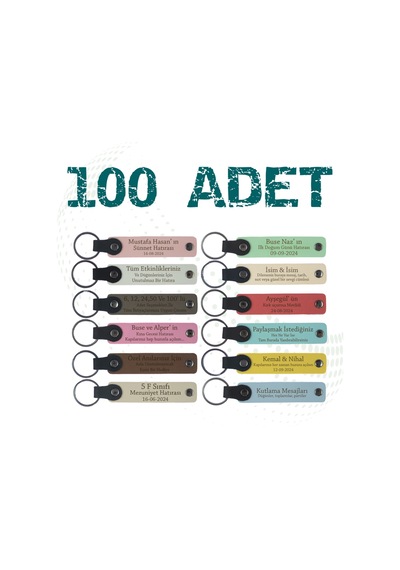 Öğretmene veda Partisi İçin Tüm Sınıfa Özel, 100' Lü Set, Mükemmel lik Anı, Hatıra Anahtarlığı