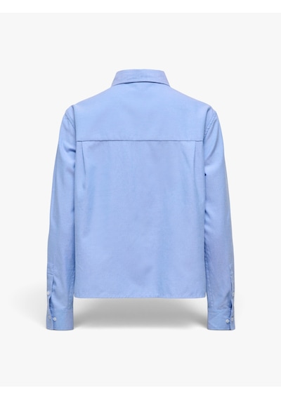 Only Onlcurla Oxford L/s Shırt Cc Wvn Kadın Mavi Gömlek - 5044515