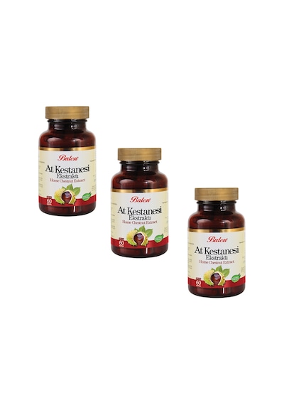 3 Adet - Balen At Kestanesi Ekstraktı Kapsül 60 Kapsül X 375 MG