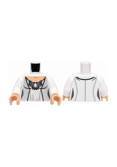 Minifigür Parçaları: Torso, Vücut, Gövde: 973pb1801c01 Galadriel Lord Of The Rings