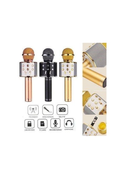 Ws-858 Bluetoothlu Karaoke Mikrofon Beyaz